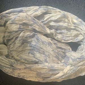 Beautiful periwinkle/blue and white floral infinity scarf